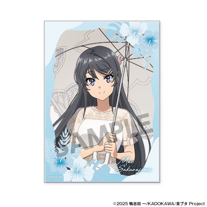 青春ブタ野郎シリーズ 描き下ろしアクリルカード 桜島麻衣 バカンス ver. - official product image | AniSmile