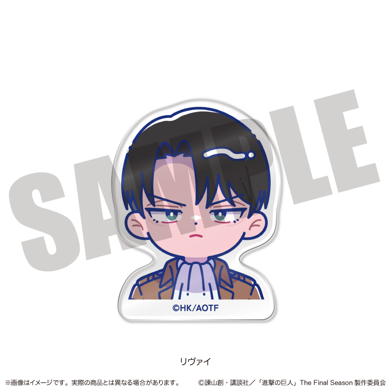 TVアニメ『進撃の巨人』 にゅ〜とろ お顔クリップ D リヴァイ - official product image | AniSmile