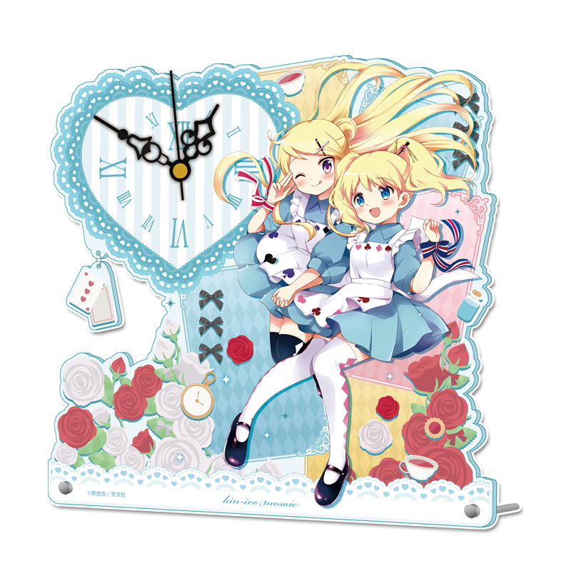 きんいろモザイク アクリル置時計 Image 4 | AniSmile