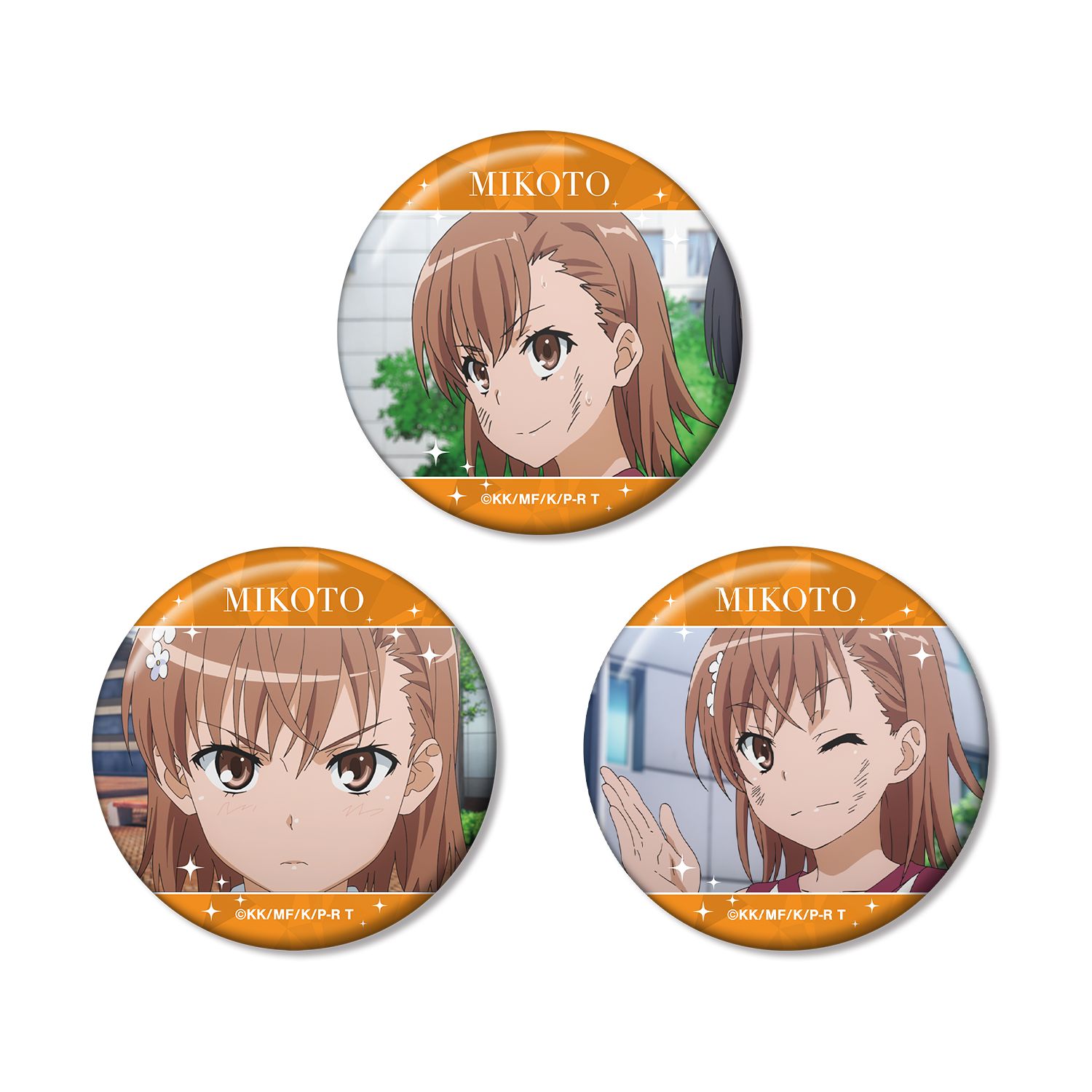 とある科学の超電磁砲T 御坂美琴 場面写缶バッジ3個セット - AniSmile