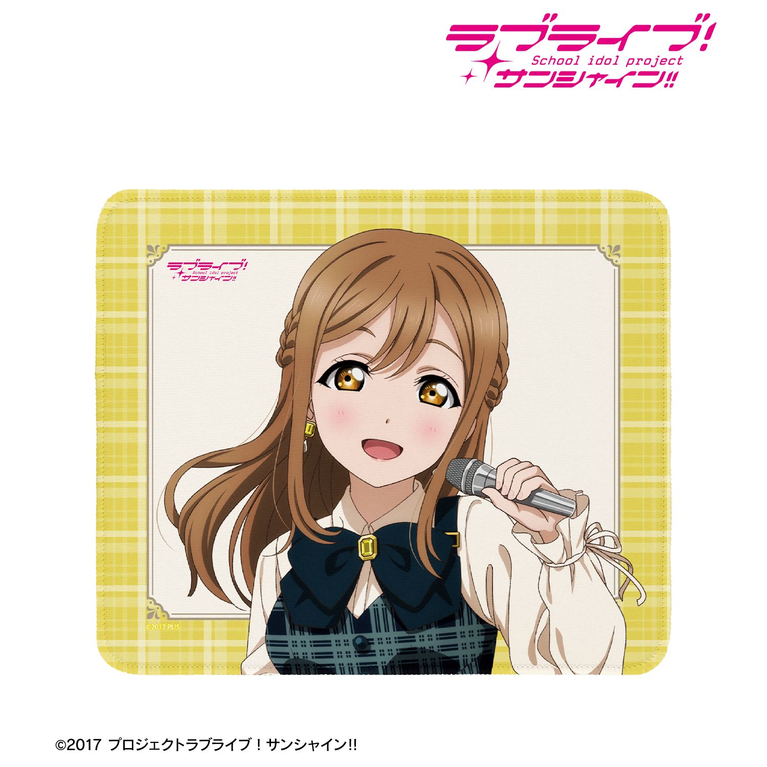 ラブライブ!サンシャイン!! 描き下ろし 国木田花丸 チェックワンピース衣装ver. マウスパッド Image 2 | AniSmile