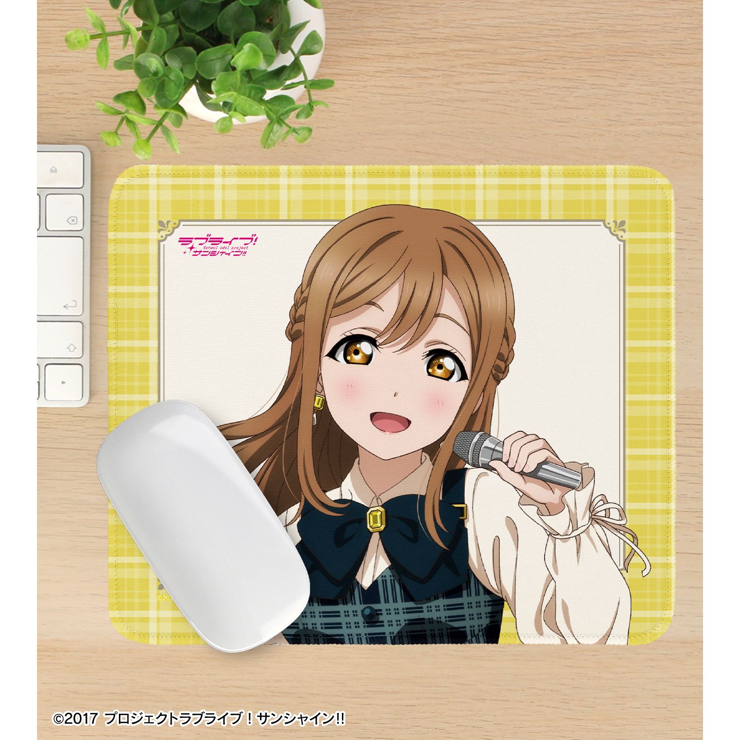 ラブライブ!サンシャイン!! 描き下ろし 国木田花丸 チェックワンピース衣装ver. マウスパッド Image 3 | AniSmile