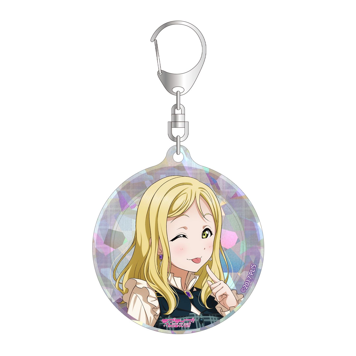 ラブライブ!サンシャイン!! 描き下ろし 小原鞠莉 チェックワンピース衣装ver. ホログラムアクリルキーホルダー 图片 2 | AniSmile