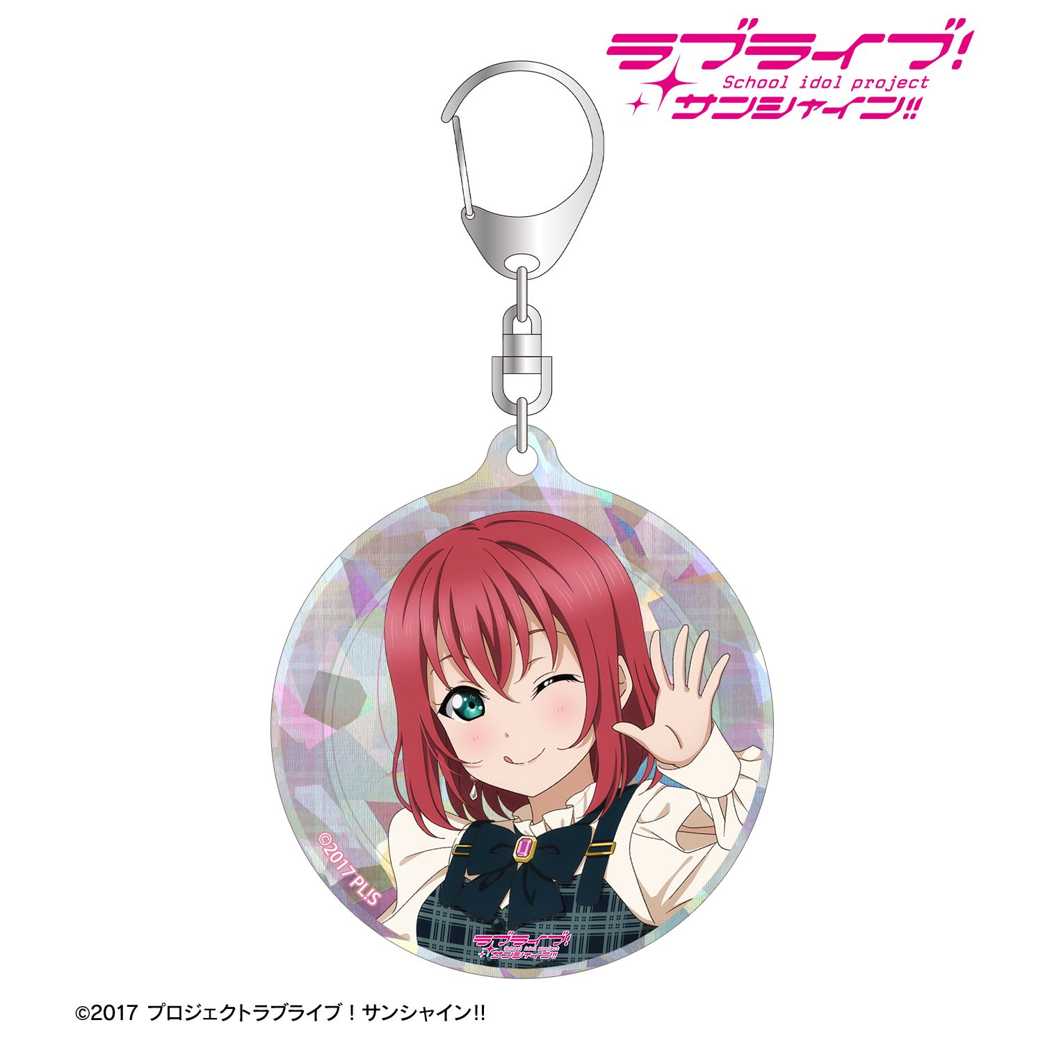 ラブライブ!サンシャイン!! 描き下ろし 黒澤ルビィ チェックワンピース衣装ver. ホログラムアクリルキーホルダー 图片 2 | AniSmile