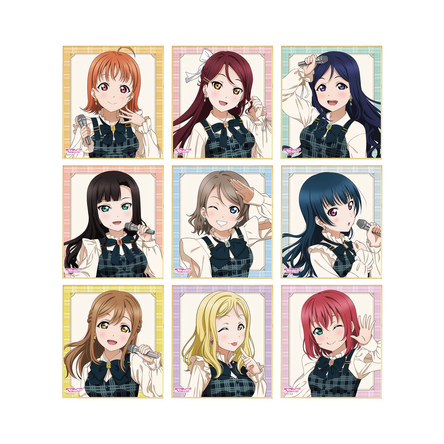 ラブライブ!サンシャイン!! 描き下ろし チェックワンピース衣装ver. トレーディングミニ色紙(単位/単品) Image 2 | AniSmile