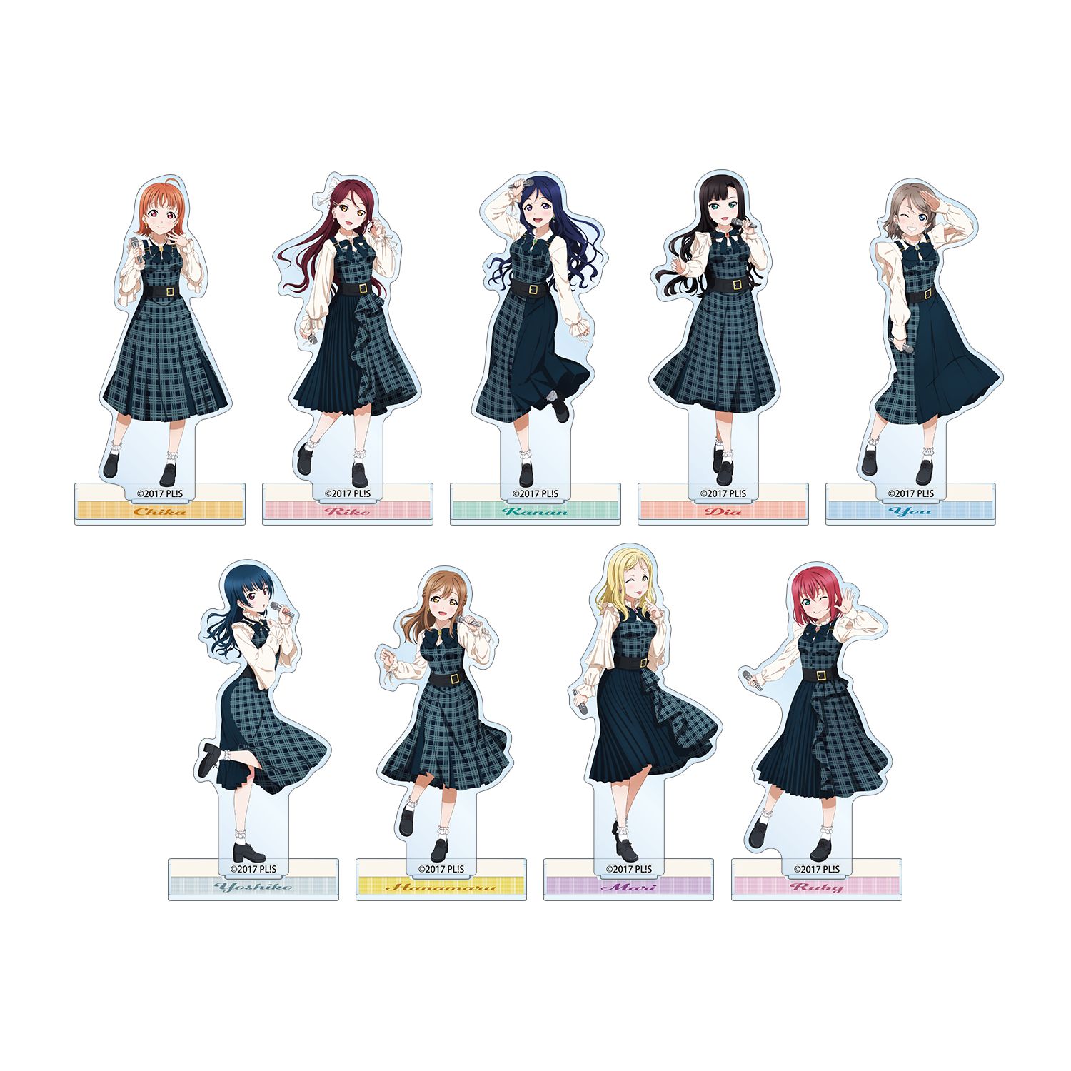 ラブライブ!サンシャイン!! 描き下ろし チェックワンピース衣装ver. トレーディングアクリルスタンド(単位/単品) 图片 2 | AniSmile