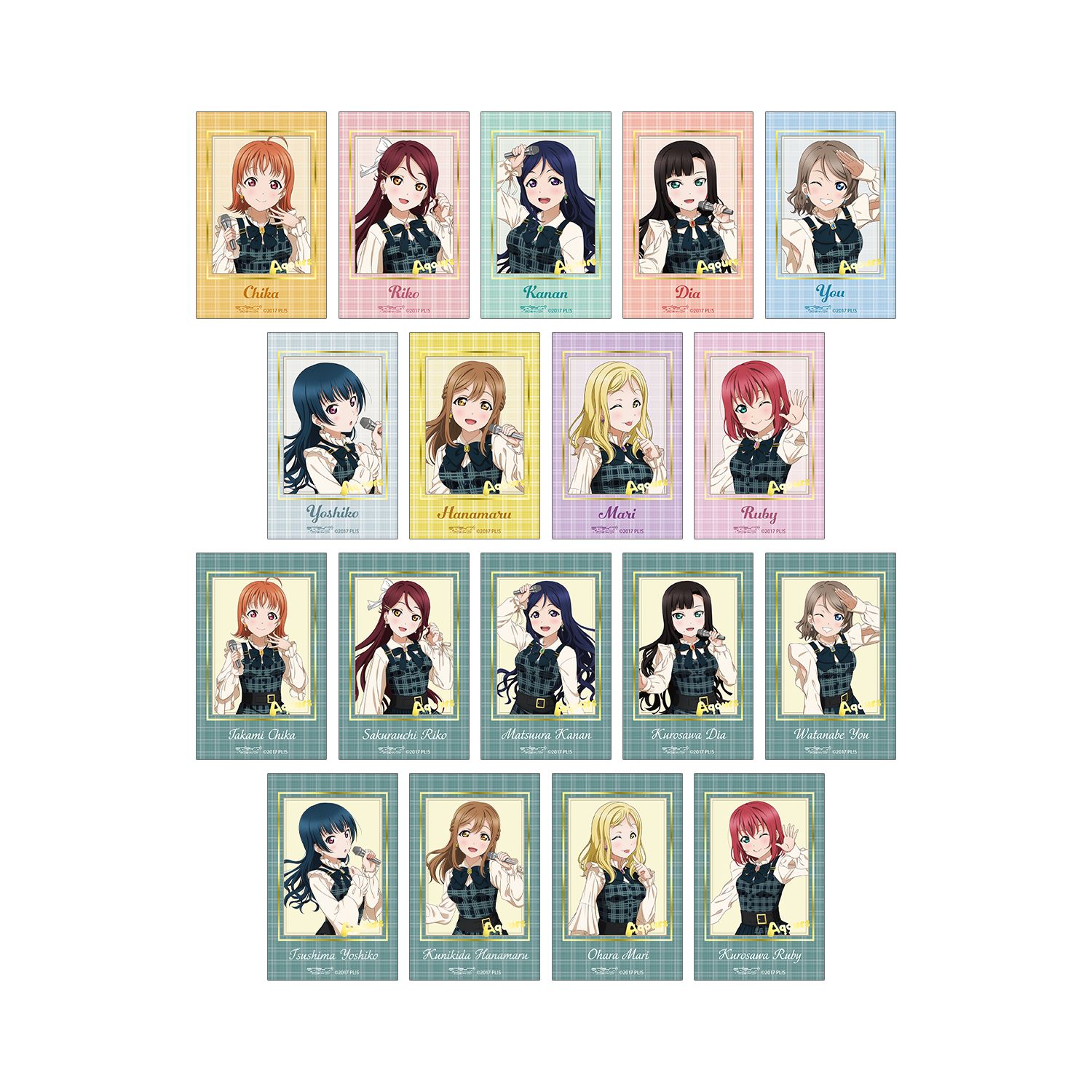ラブライブ!サンシャイン!! 描き下ろし チェックワンピース衣装ver. トレーディング箔押しカード(単位/単品) - AniSmile