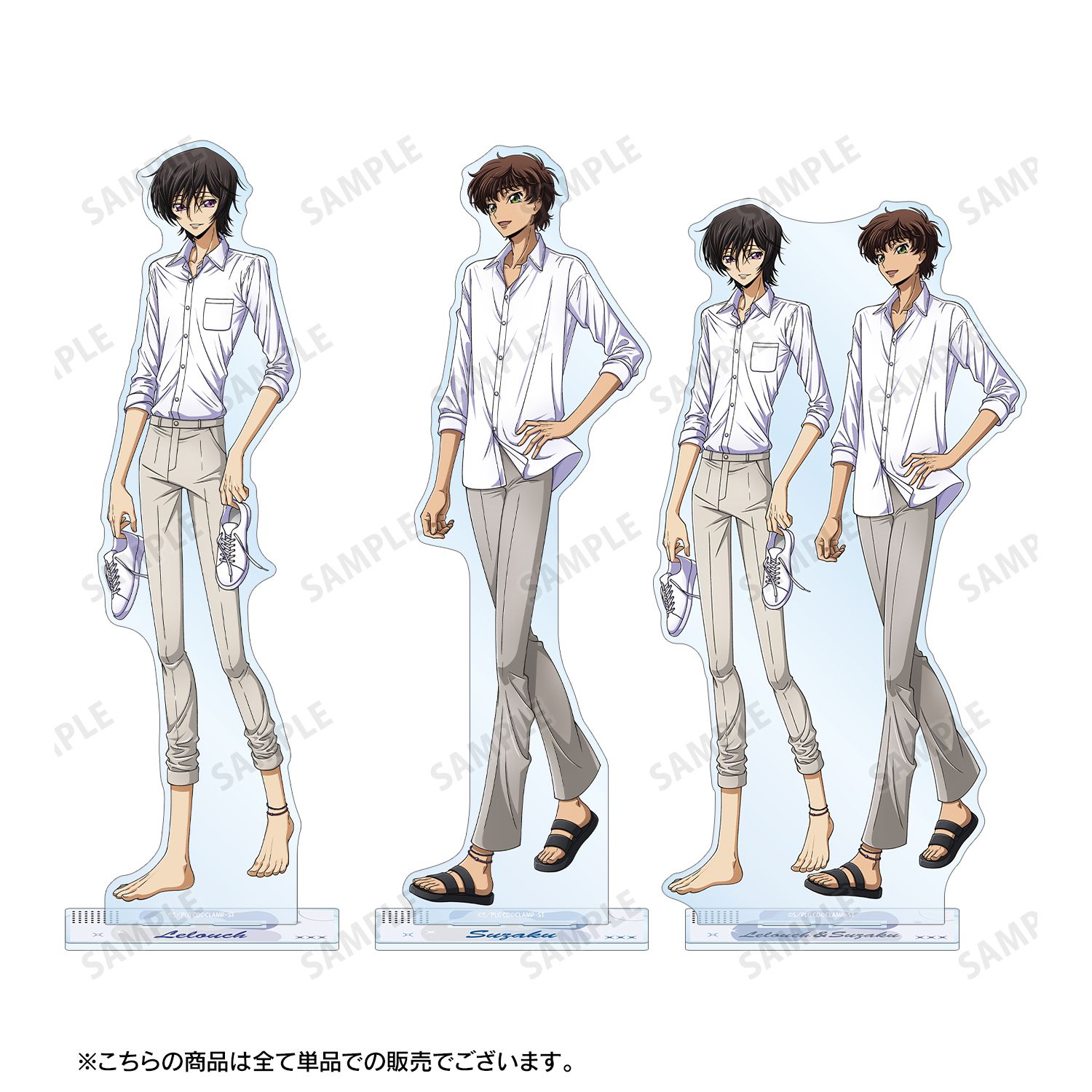 コードギアス 反逆のルルーシュ 描き下ろし ルルーシュ&スザク 夜の海ver. 特大アクリルスタンド 画像 4 | AniSmile