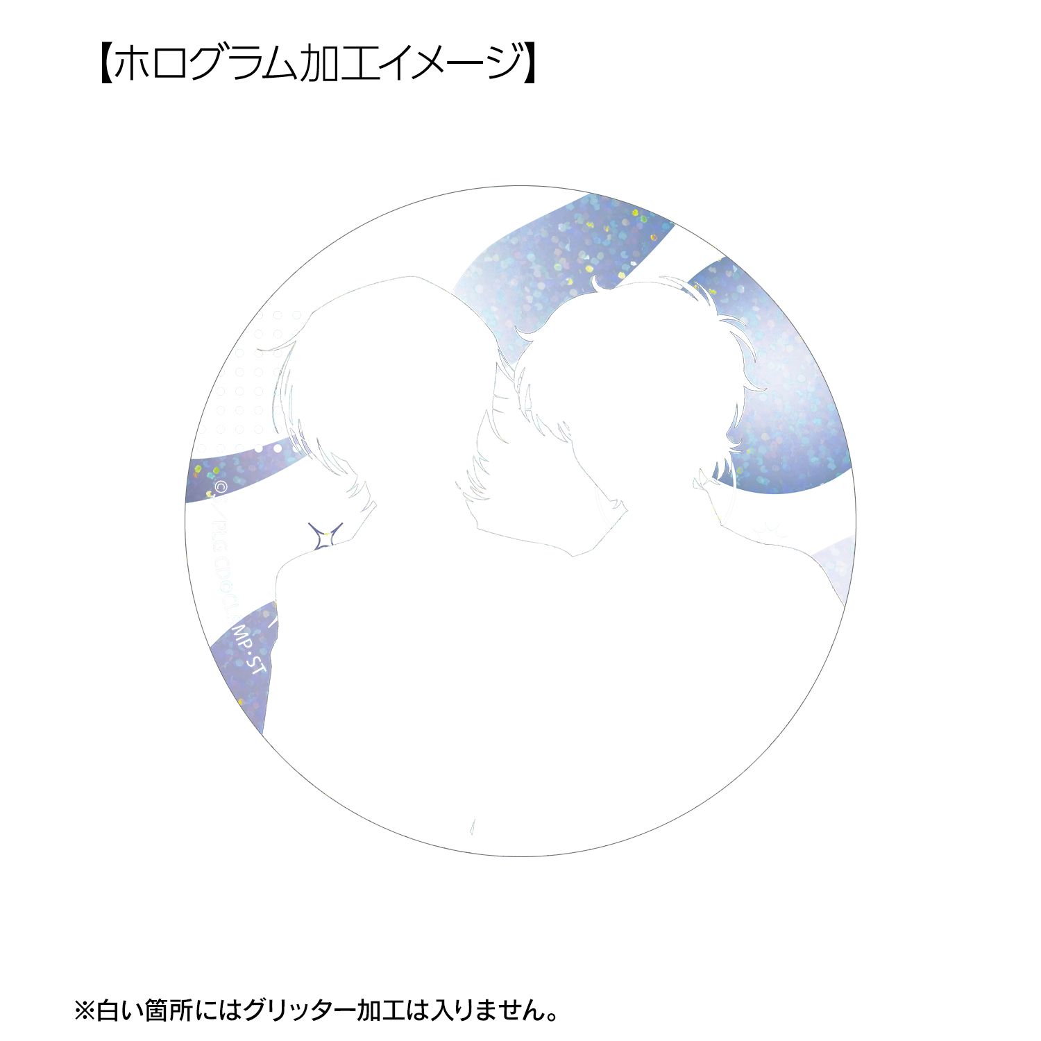 コードギアス 反逆のルルーシュ 描き下ろし ルルーシュ&スザク A 夜の海ver. 75mmホログラム缶バッジ 图片 3 | AniSmile