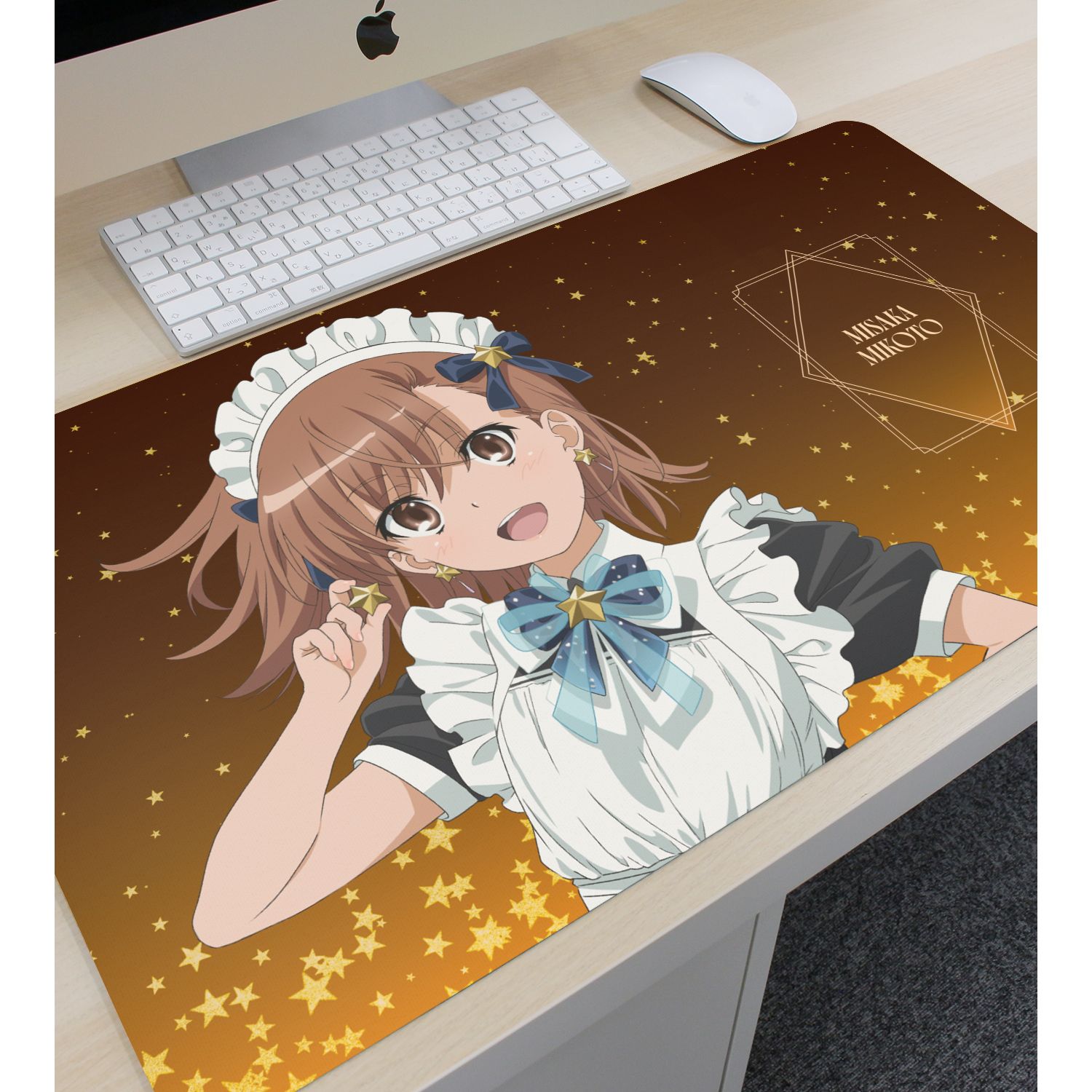 とある科学の超電磁砲T 描き下ろし 御坂美琴 星空メイドver. マルチデスクマット 画像 3 | AniSmile