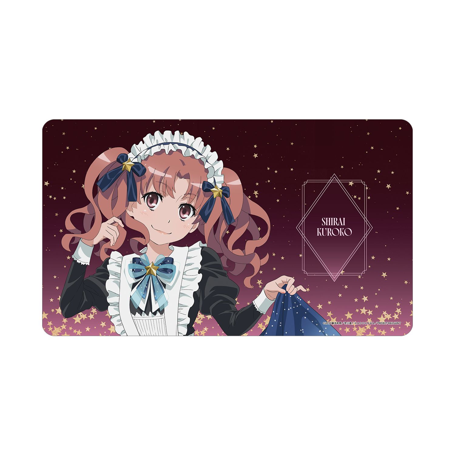 とある科学の超電磁砲T 描き下ろし 白井黒子 星空メイドver. マルチデスクマット - AniSmile