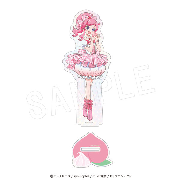 プリティーシリーズ ホロアクリルフィギュアスタンド Fruits gingham ver. 桃山みらい - official product image | AniSmile