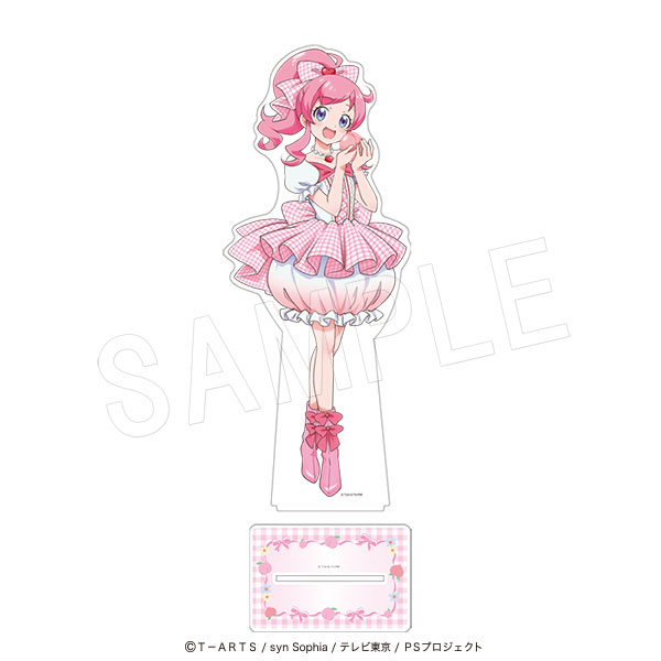 プリティーシリーズ BIGアクリルスタンド Fruits gingham ver. 桃山みらい - official product image | AniSmile