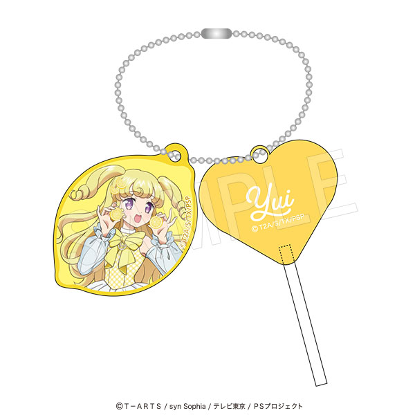 プリティーシリーズ ハートキャンディキーホルダー Fruits gingham ver. 夢川ゆい - official product image | AniSmile