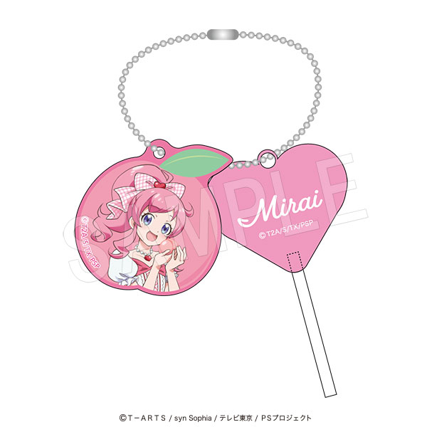 プリティーシリーズ ハートキャンディキーホルダー Fruits gingham ver. 桃山みらい - AniSmile