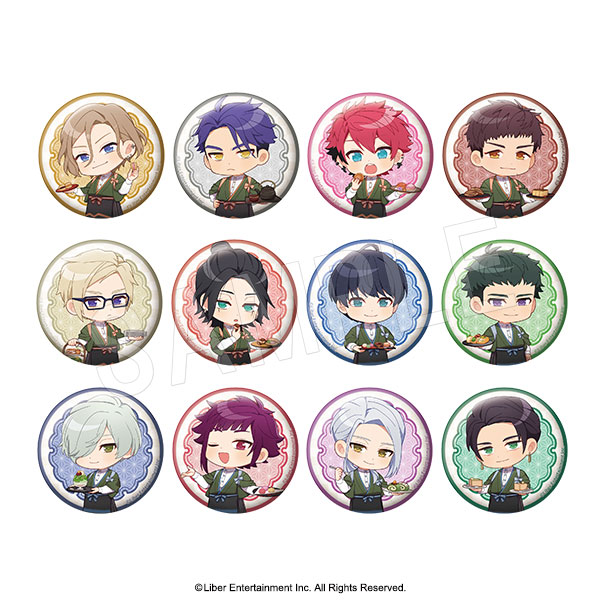 A3! トレーディング缶バッジ 和風カフェ ミニキャラver. TypeB 1SET/12個入 - official product image | AniSmile