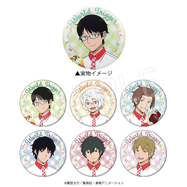 ワールドトリガー トレーディンググリッター缶バッジ マリオンクレープコラボver. 1SET/6個入 - AniSmile