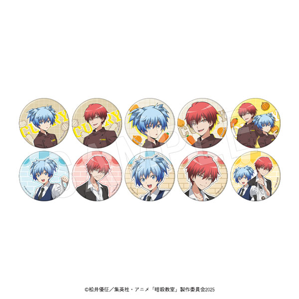 アニメ『暗殺教室』 トレーディンググリッター缶バッジ 100時間カレーコラボver. 1SET/10個入 - AniSmile