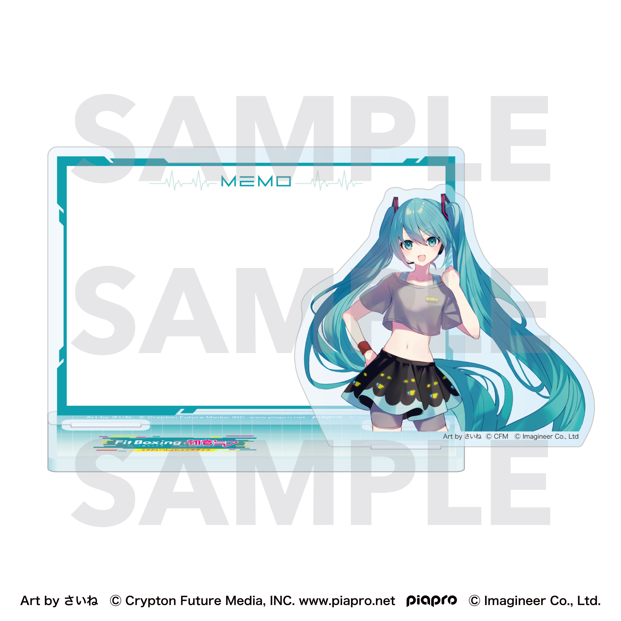 Fit Boxing feat. 初音ミク Art by さいね アクリルメモスタンド 初音ミク - AniSmile