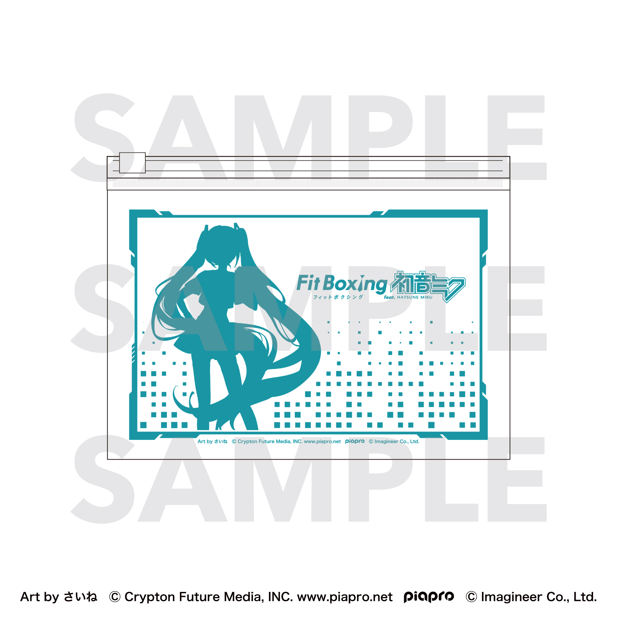 Fit Boxing feat. 初音ミク Art by さいね クリアポーチ 初音ミク - AniSmile