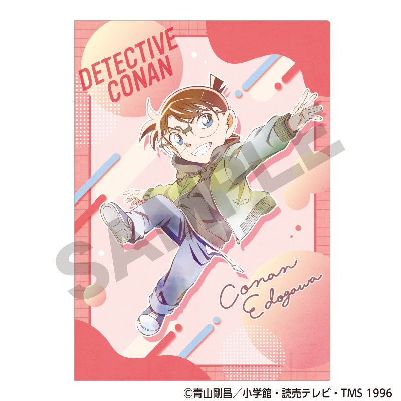 名探偵コナン シングルクリアファイル 江戸川コナン ジャンプ クラパレット - official product image | AniSmile