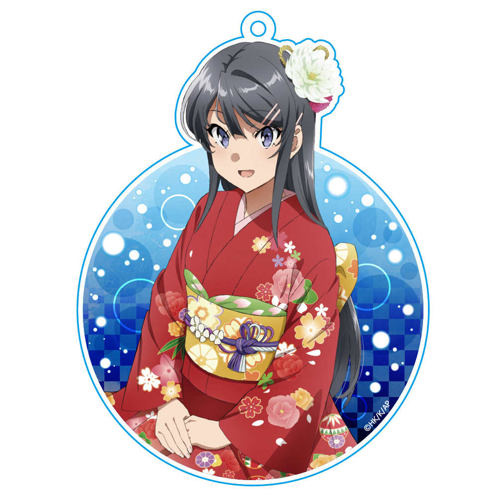 青春ブタ野郎はバニーガール先輩の夢を見ない アクリルキーホルダー[桜島麻衣 着物Ver.] Image 2 | AniSmile