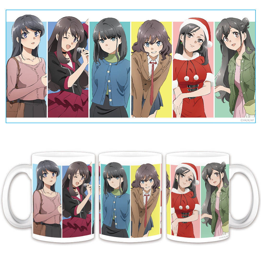 青春ブタ野郎はサンタクロースの夢を見ない マグカップ 麻衣&卯月&郁実&紗良&美織&ミニスカサンタ - AniSmile