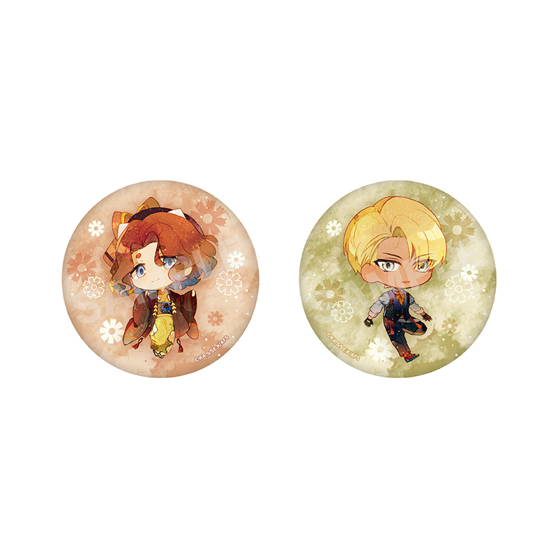 春夏秋冬代行者 春の舞 和紙缶バッジ(2個セット) /03 秋 - official product image | AniSmile