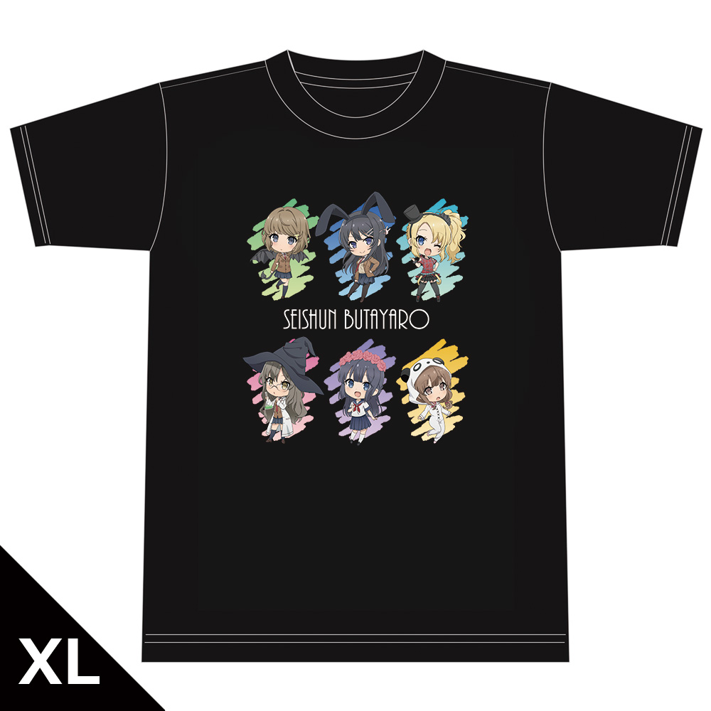 青春ブタ野郎はバニーガール先輩の夢を見ない Tシャツ[SDキャラ] XLサイズ - AniSmile