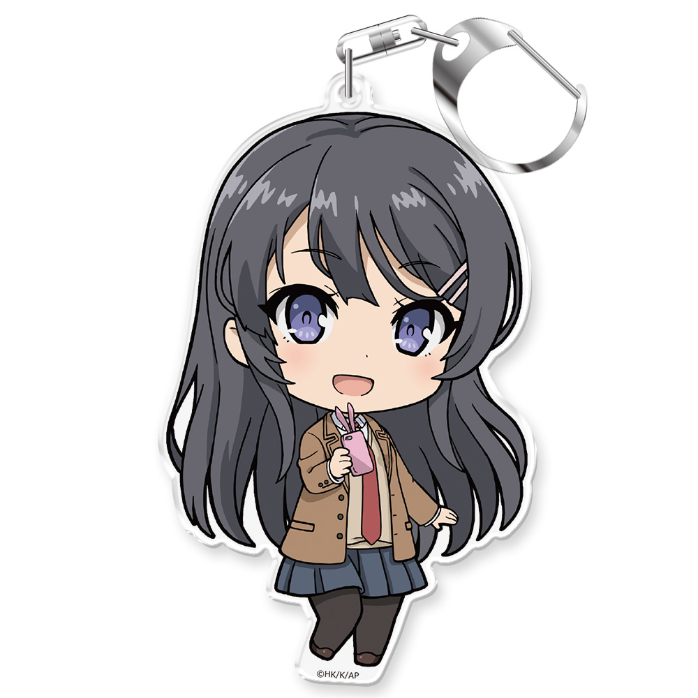 青春ブタ野郎はバニーガール先輩の夢を見ない ぷにこれ!キーホルダー 桜島麻衣 制服ver. Image 2 | AniSmile