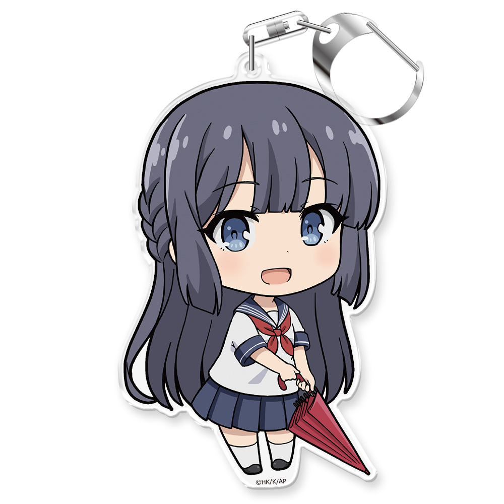 青春ブタ野郎はバニーガール先輩の夢を見ない ぷにこれ!キーホルダー 牧之原翔子 中学ver. Image 2 | AniSmile
