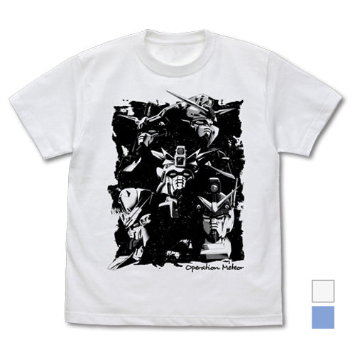 新機動戦記ガンダムW オペレーションメテオ MS Tシャツ/WHITE-M - 官方商品图片 | AniSmile