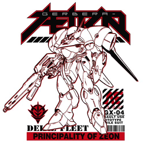 機動戦士ガンダム0083 STARDUST MEMORY ガーベラ・テトラ Tシャツ/WHITE-L Image 2 | AniSmile