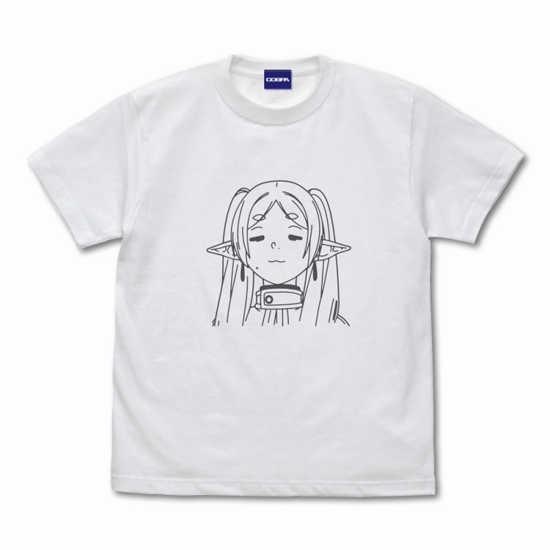 葬送のフリーレン フリーレン フェイス Tシャツ/WHITE-M - 官方商品图片 | AniSmile