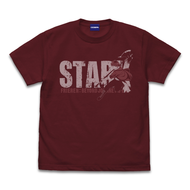 葬送のフリーレン シュタルク Tシャツ/BURGUNDY-M - 官方商品图片 | AniSmile