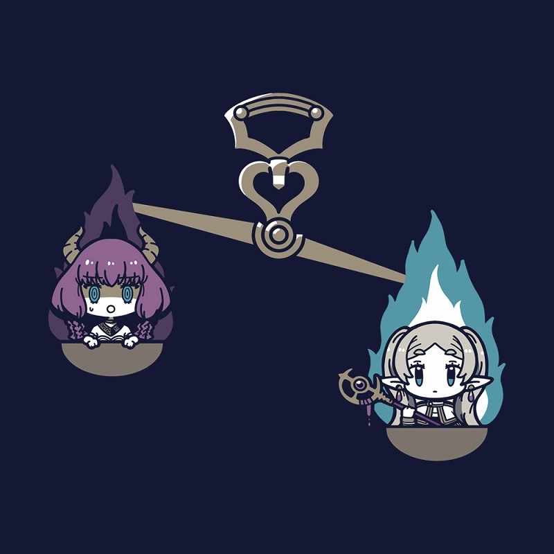 葬送のフリーレン 服従の天秤 Tシャツ/NAVY-XL 图片 2 | AniSmile