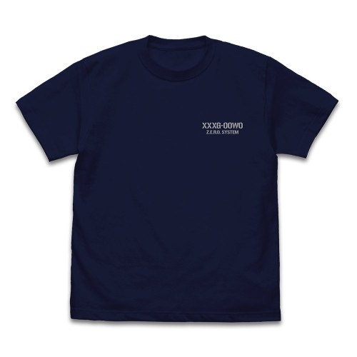 新機動戦記ガンダムW ウイングガンダムゼロ(EW)Tシャツ/NAVY-L Image 2 | AniSmile