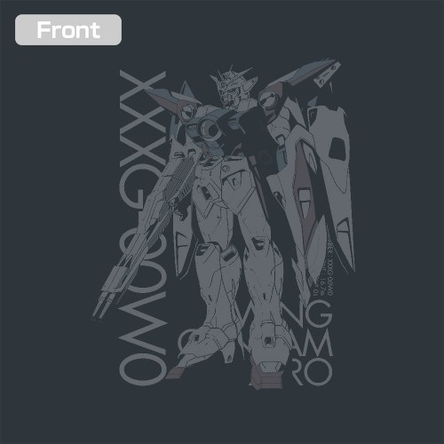 新機動戦記ガンダムW XXXG-00W0 ウイングガンダムゼロ Tシャツ/SLATE-XL Image 3 | AniSmile