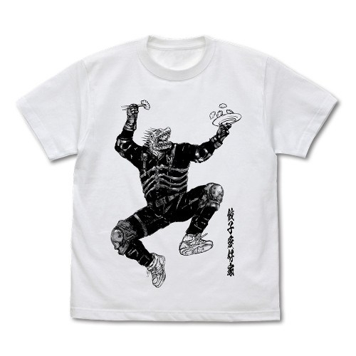 ドロヘドロ(原作版) ギョーザ大好きカイマン Tシャツ/WHITE-M - official product image | AniSmile