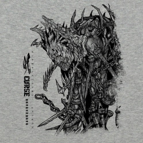 ドロヘドロ(原作版) カース Tシャツ/MIX GRAY-XL 图片 2 | AniSmile
