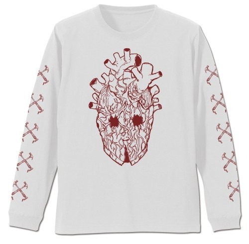 ドロヘドロ(原作版) 心 マスク 袖リブロングスリーブTシャツ/WHITE-S Image 2 | AniSmile