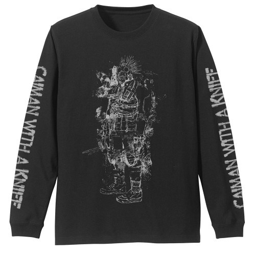 ドロヘドロ(原作版) ナイフを持ったカイマン 袖リブロングスリーブTシャツ/BLACK-XL - AniSmile