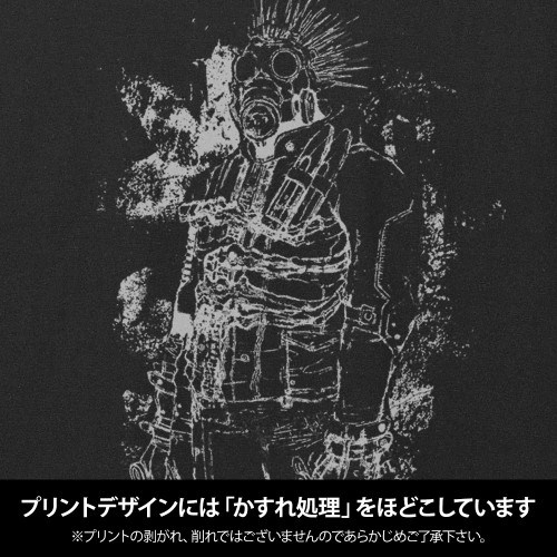 ドロヘドロ(原作版) ナイフを持ったカイマン 袖リブロングスリーブTシャツ/BLACK-M 画像 3 | AniSmile