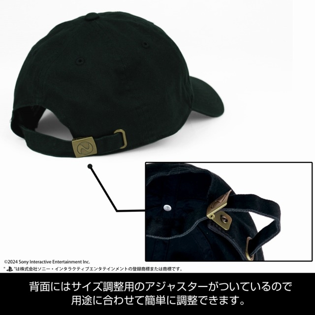プレイステーション 刺繍ローキャップ for PlayStation/BLACK 图片 3 | AniSmile