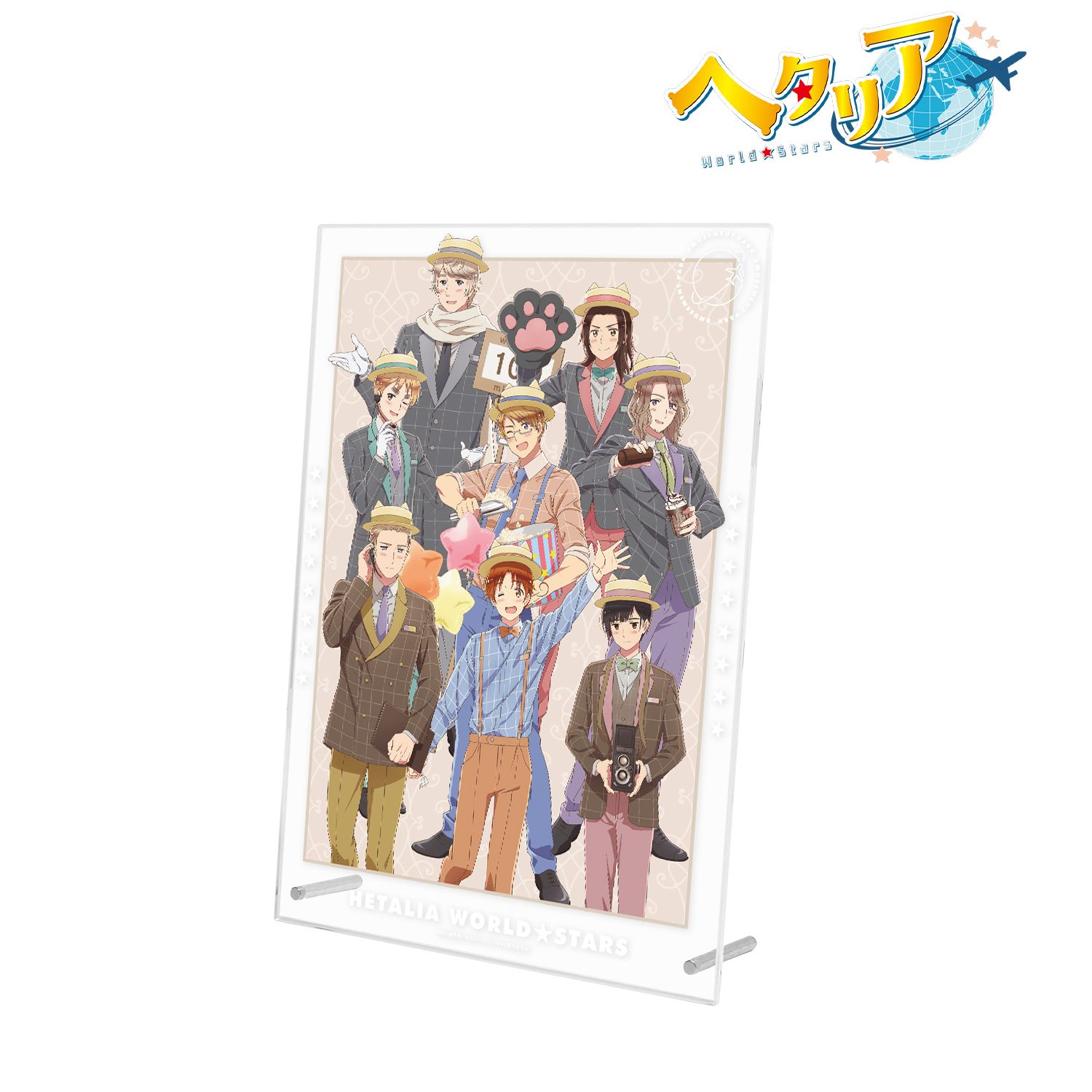 アニメ「ヘタリア World★Stars」 描き下ろしイラスト 集合 遊園地ver. A4アクリルパネル 画像 2 | AniSmile