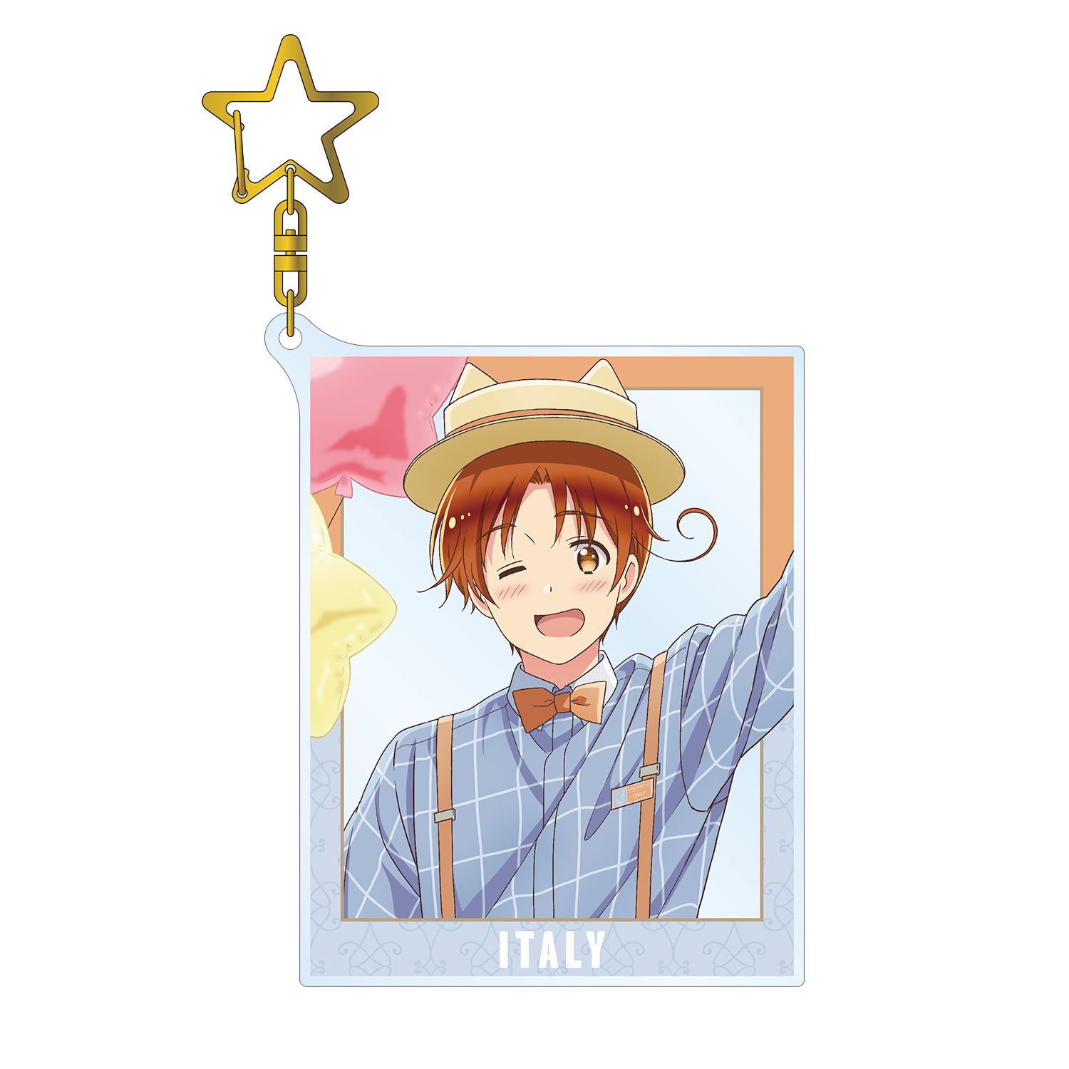 アニメ「ヘタリア World★Stars」 描き下ろしイラスト イタリア 遊園地ver. BIGアクリルキーホルダー - official product image | AniSmile