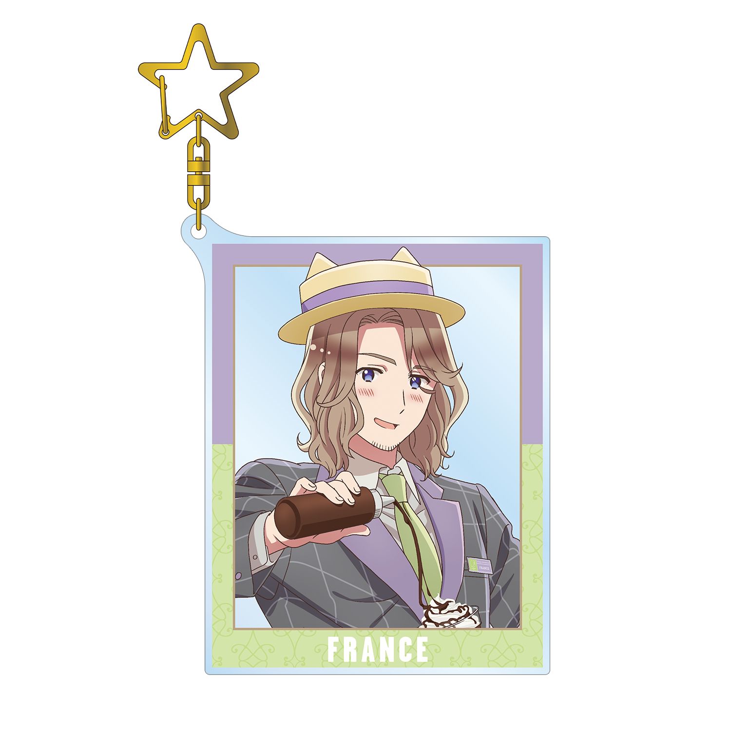 アニメ「ヘタリア World★Stars」 描き下ろしイラスト フランス 遊園地ver. BIGアクリルキーホルダー 画像 2 | AniSmile