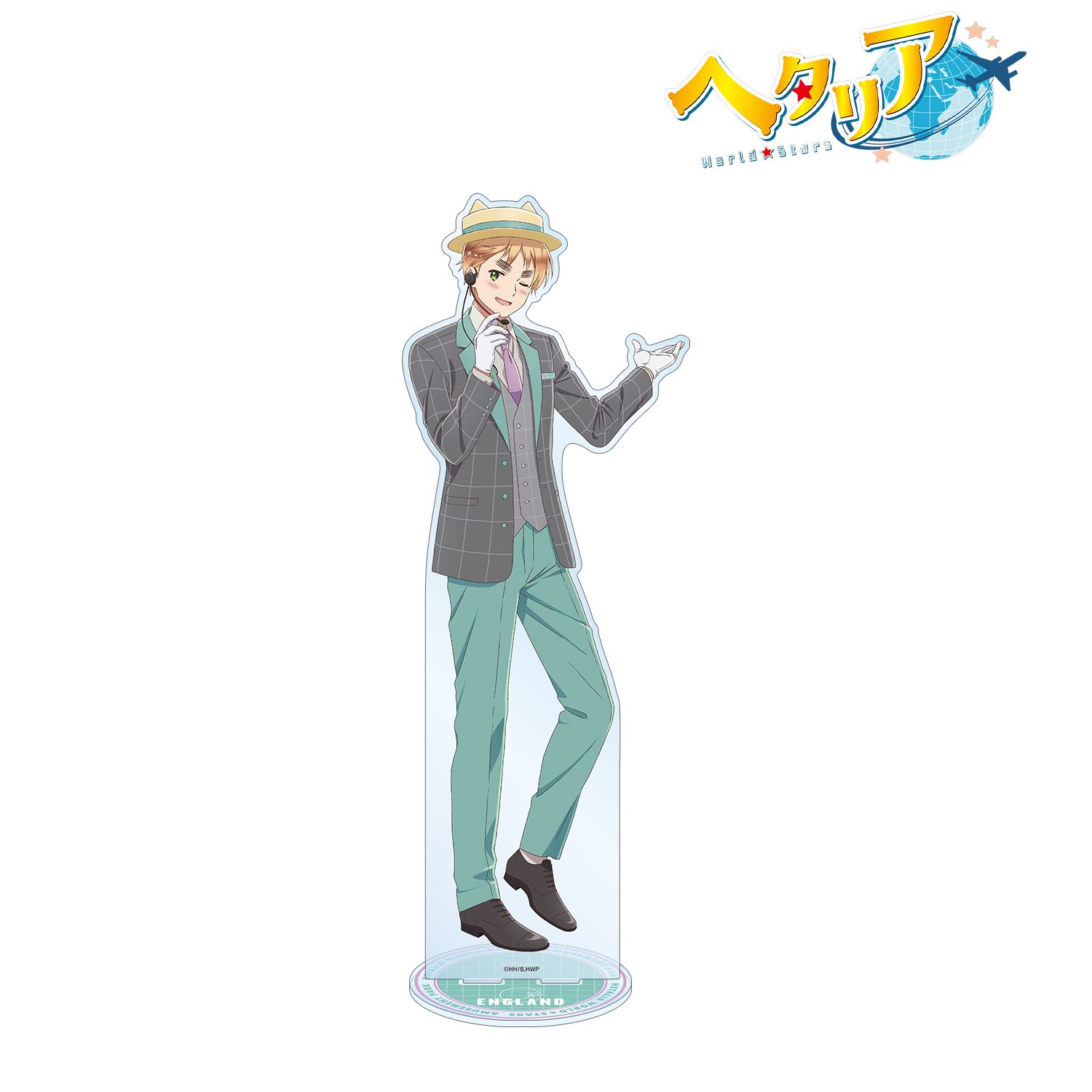 アニメ「ヘタリア World★Stars」 描き下ろしイラスト イギリス 遊園地ver. 特大アクリルスタンド Image 2 | AniSmile