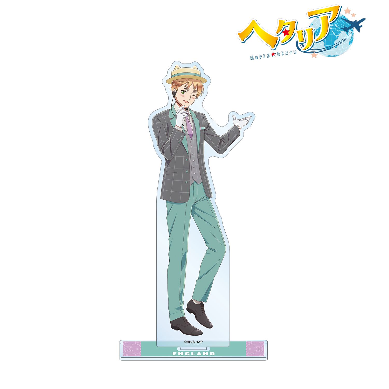アニメ「ヘタリア World★Stars」 描き下ろしイラスト イギリス 遊園地ver. BIGアクリルスタンド - official product image | AniSmile
