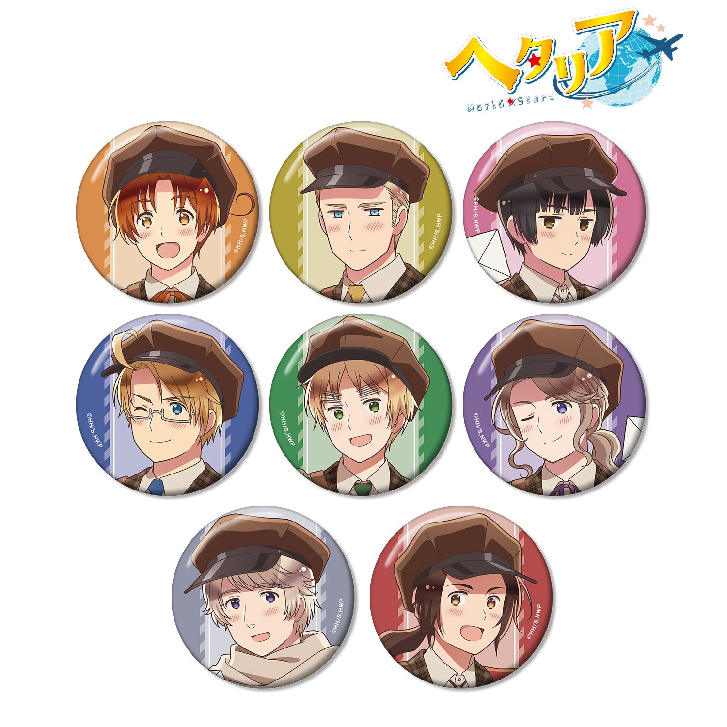アニメ「ヘタリア World★Stars」 描き下ろし 郵便屋ver. トレーディング缶バッジ(単位/単品) 画像 2 | AniSmile